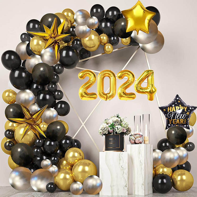 Kit d'Arches Guirlande de Ballons Nouvel An 2024