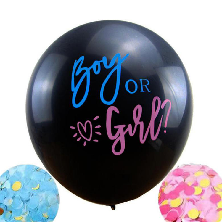 Ballons noirs révélateurs de genre de 36 pouces