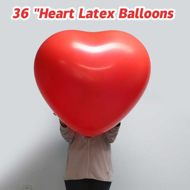 Ballons en latex en forme de cœur de 36 pouces