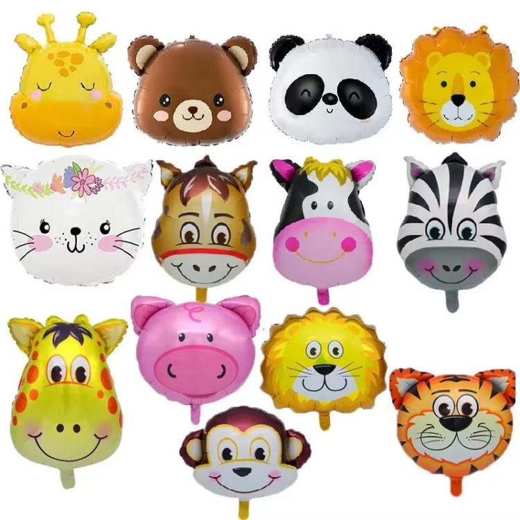 Ballons en aluminium à tête d'animal