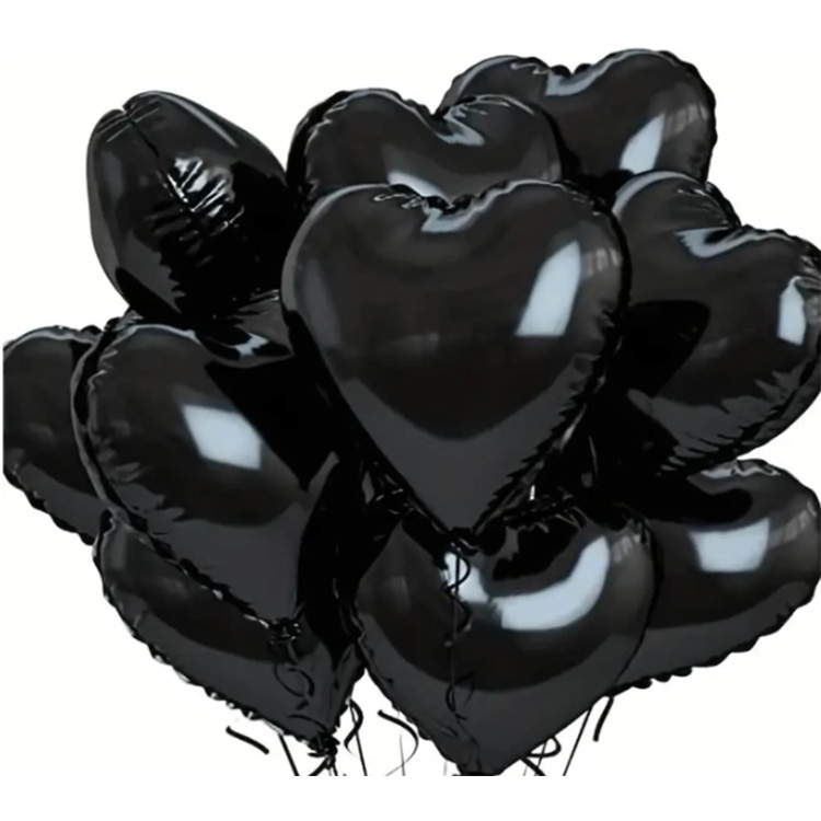 Ballons coeur noir