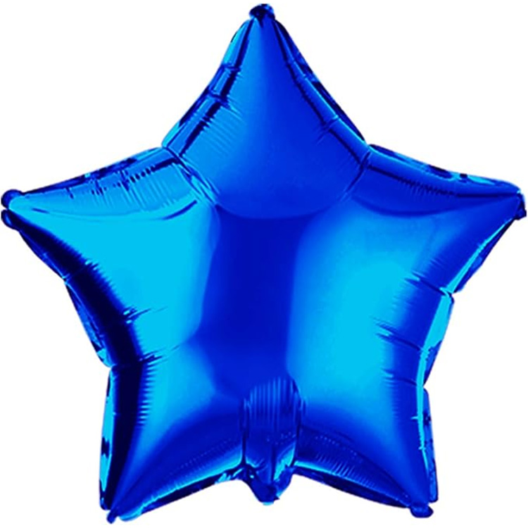 Ballon étoile en aluminium bleu