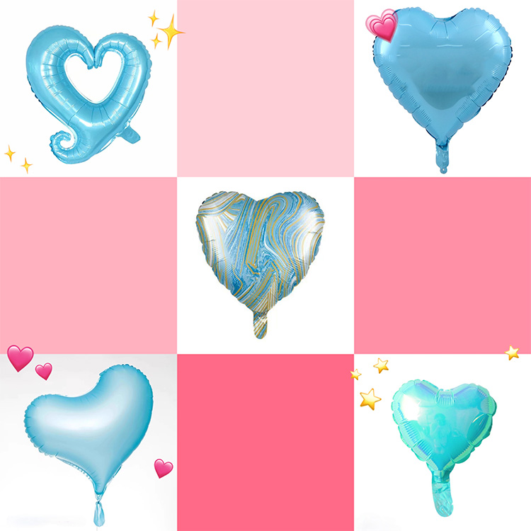 Ballon Coeur Bleu