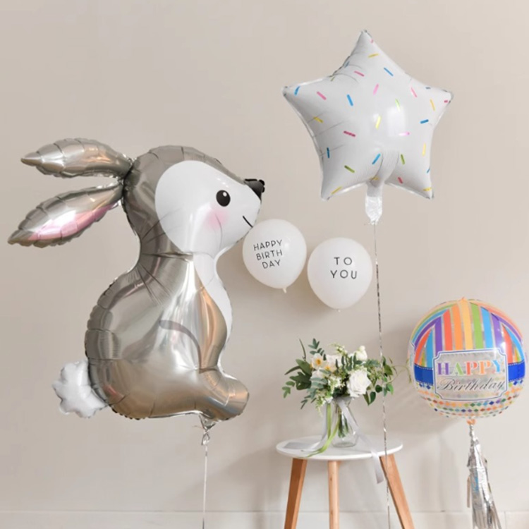 Ballon en aluminium lapin