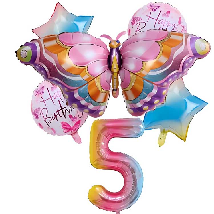 Ballon en aluminium en forme de papillon