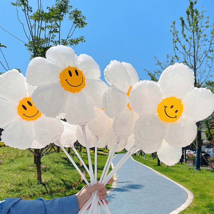 Ballon en aluminium marguerite