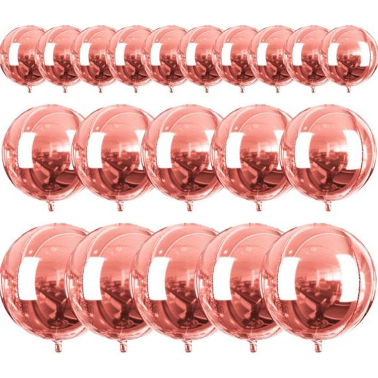 Ballons en aluminium rose doré