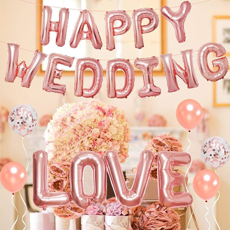 Ballon de mariage en aluminium