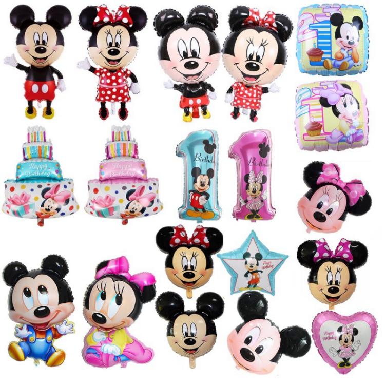 Ballons en aluminium sur le thème de Mickey Minnie