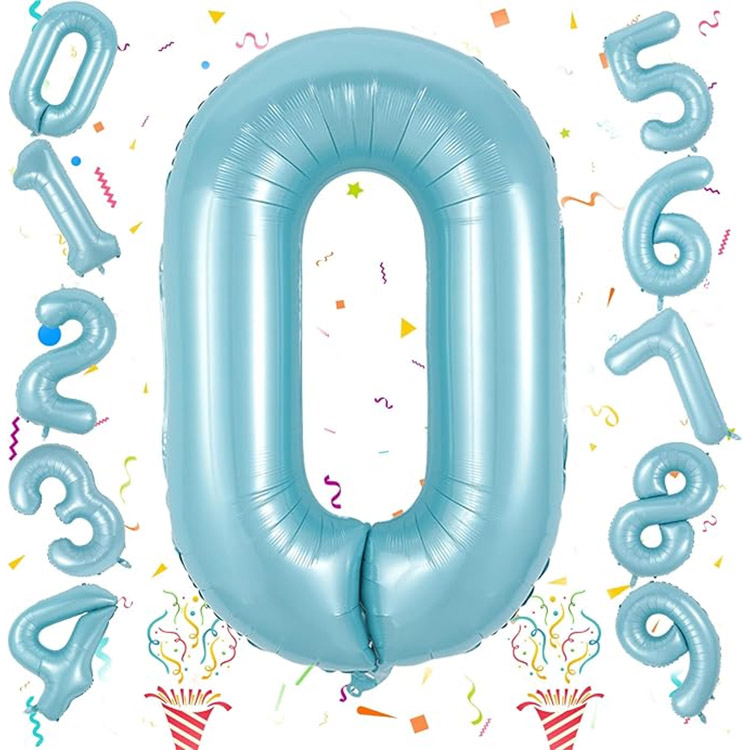 Ballons numérotés pastel