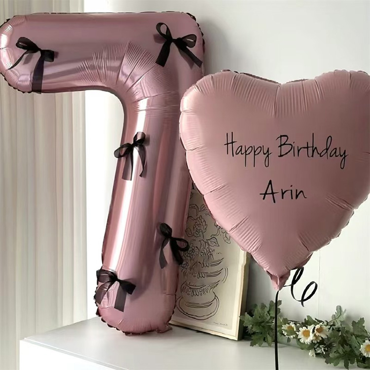 Ballons en aluminium rose