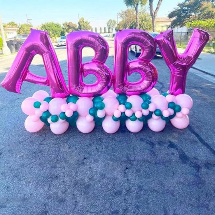 Ballon de lettre rose