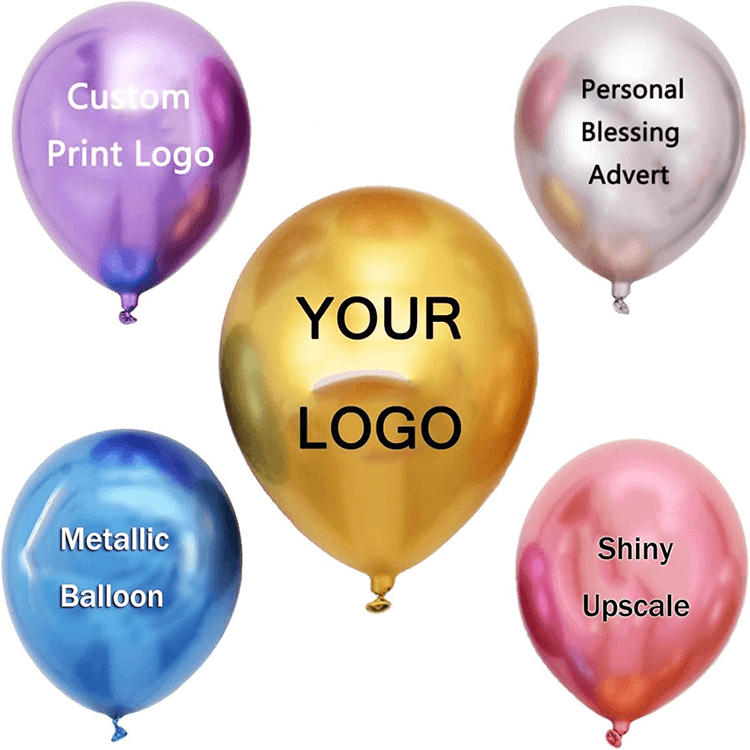 Ballon en latex en métal imprimé