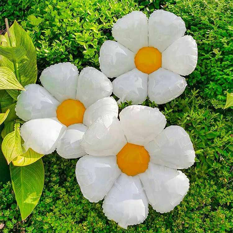 Six ballons de papier d'aluminium de Daisy Petal
