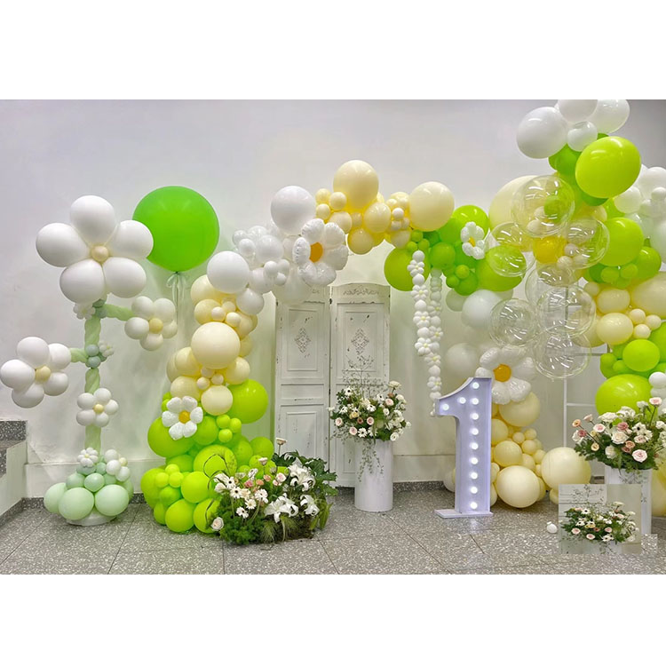 Kit d'arche de guirlande de ballons en forme de petites marguerites