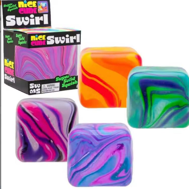 Jouets anti-stress en caoutchouc à pince carrée
