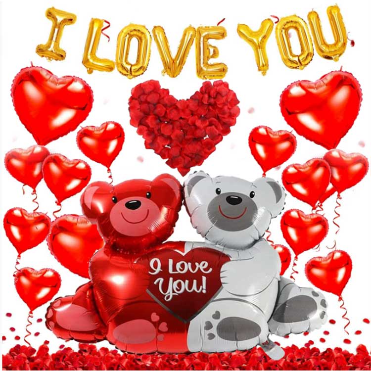 Ballons en aluminium pour la Saint-Valentin